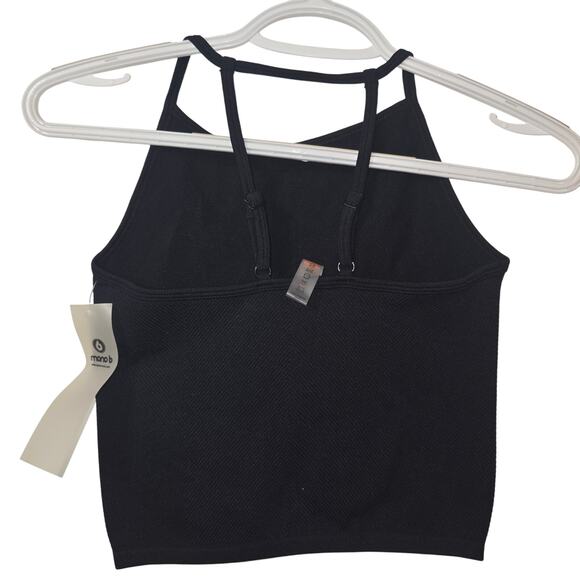 Mono B Think Racerback Black Activewear Tank Medium - Picture 2 of 3
